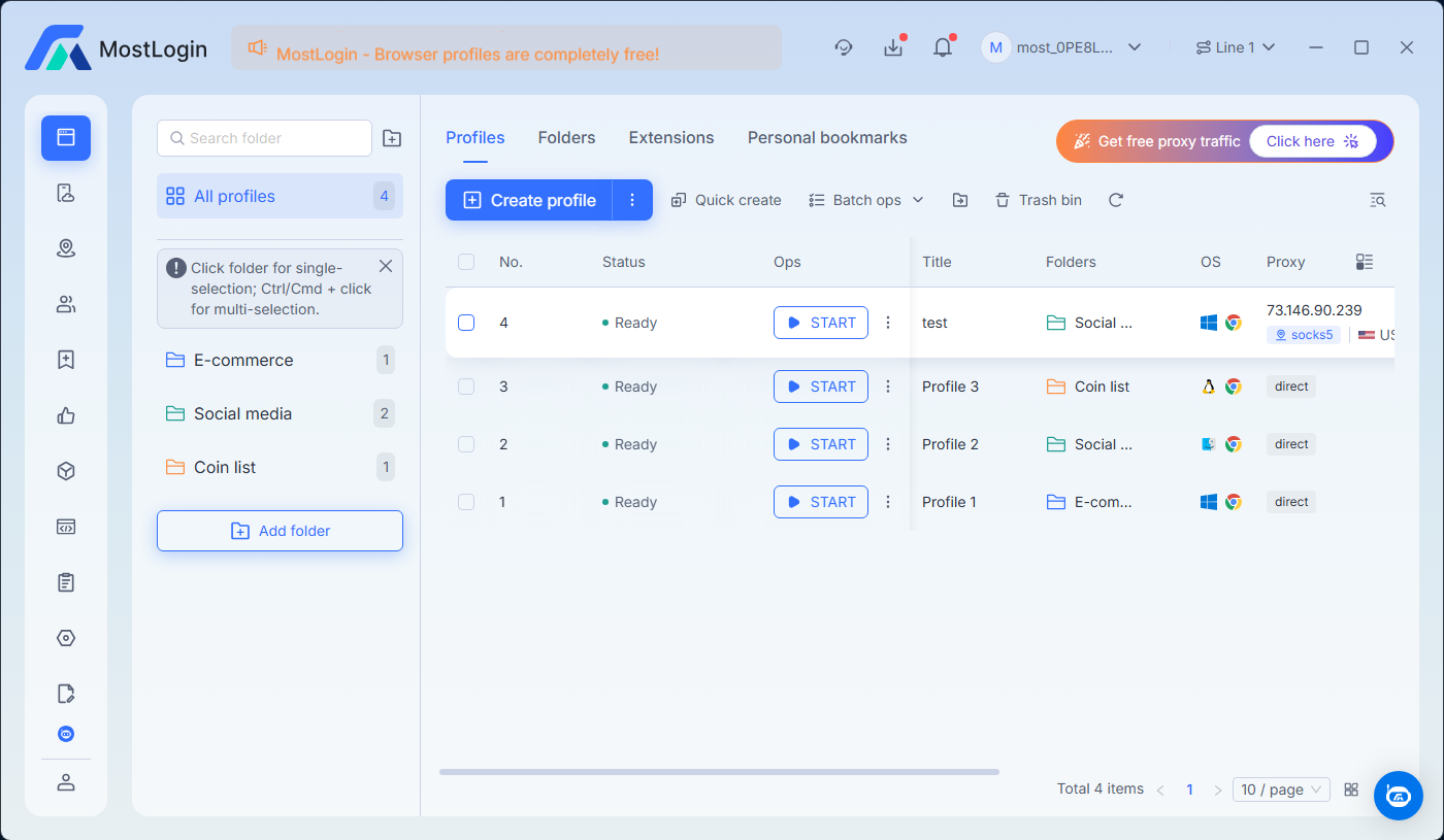 91HTTP代理在MostLogin指纹浏览器上设置动态不限量代理教程