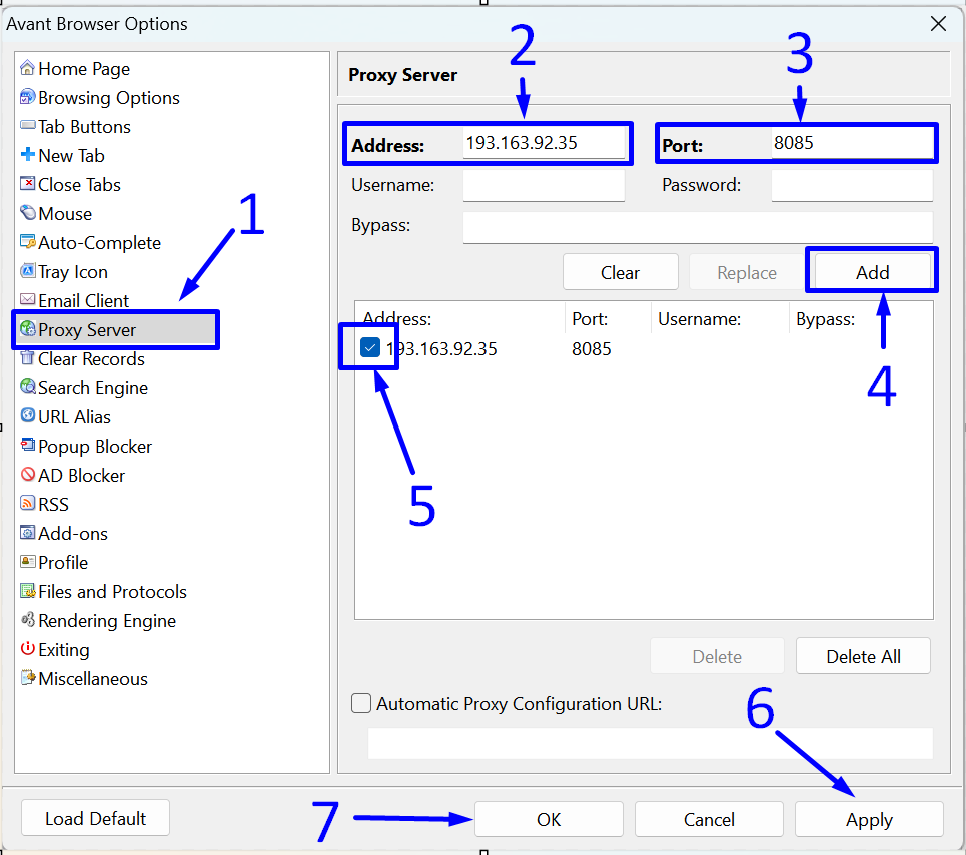 91HTTP代理在Avant 浏览器设置动态包时代理教程