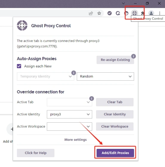 91HTTP代理在Ghost Browser浏览器上设置动态包时代理教程