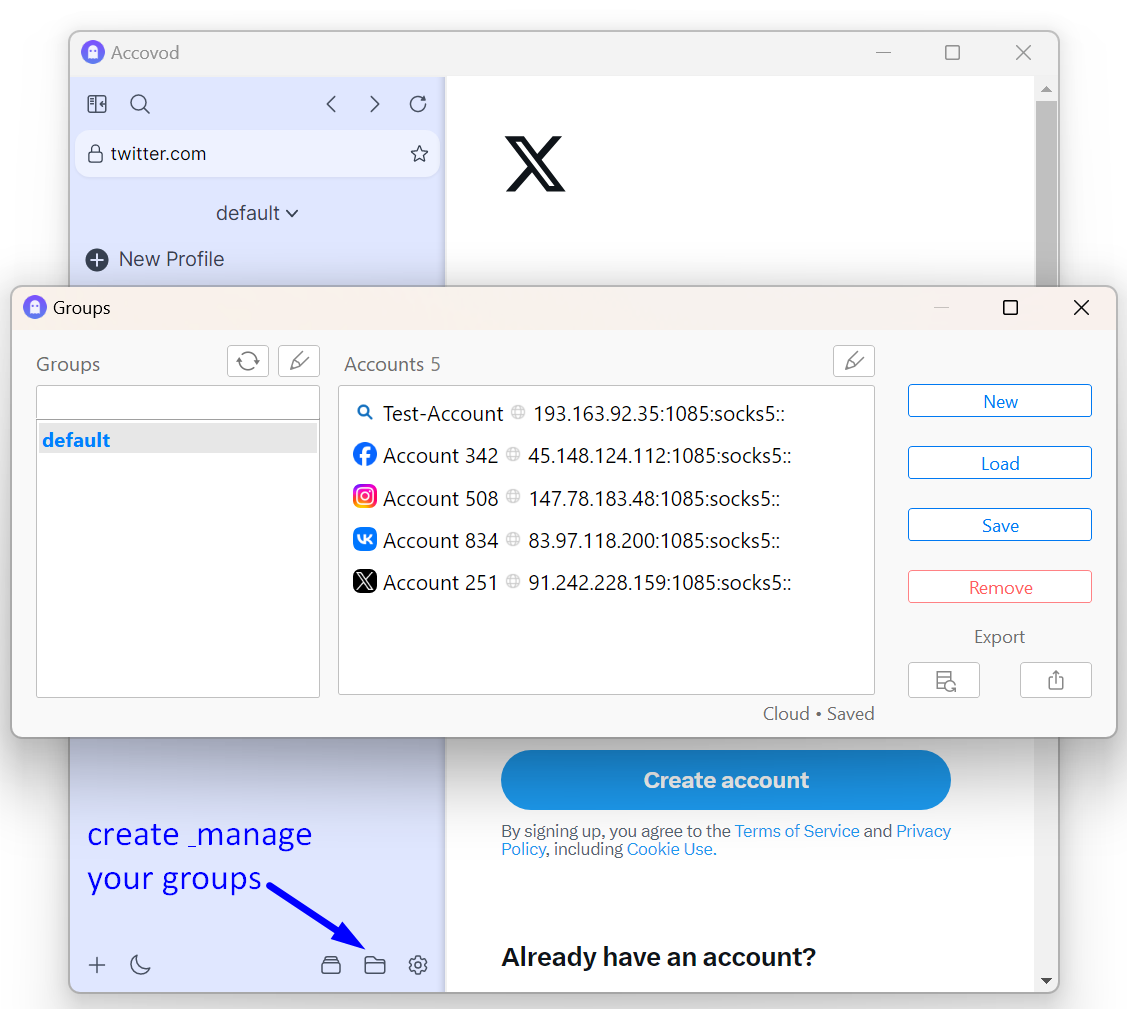 91HTTP代理在Accovod浏览器上设置动态不限量代理教程