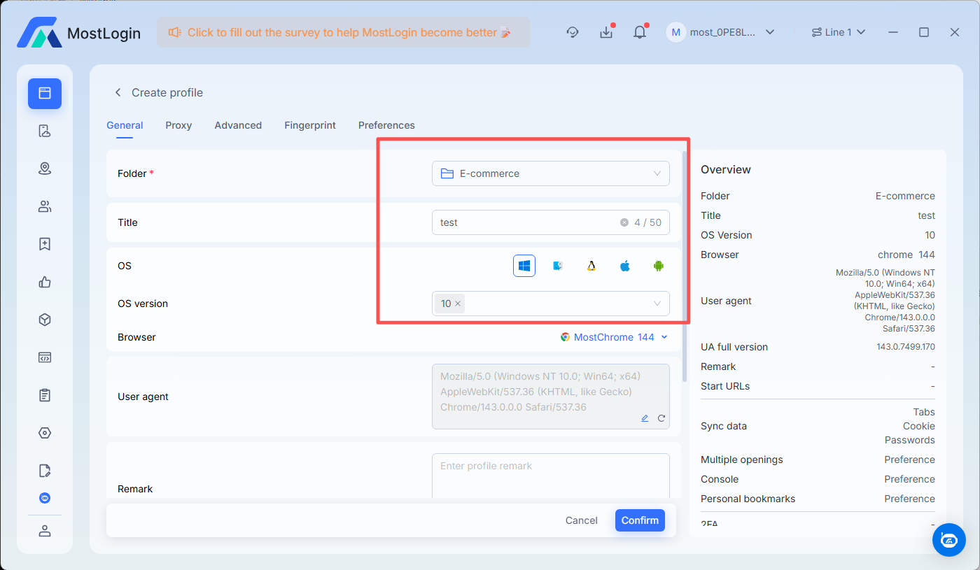 91HTTP代理在MostLogin指纹浏览器上设置动态不限量代理教程