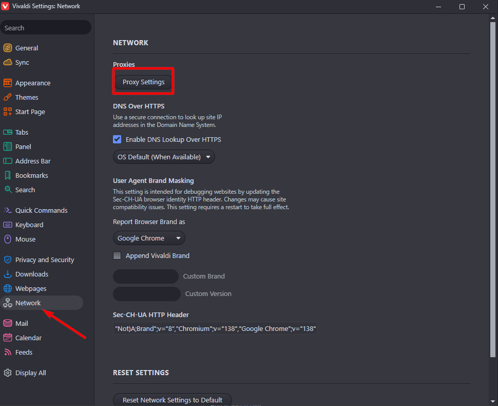 91HTTP代理在Vivaldi浏览器上设置动态不限量代理教程