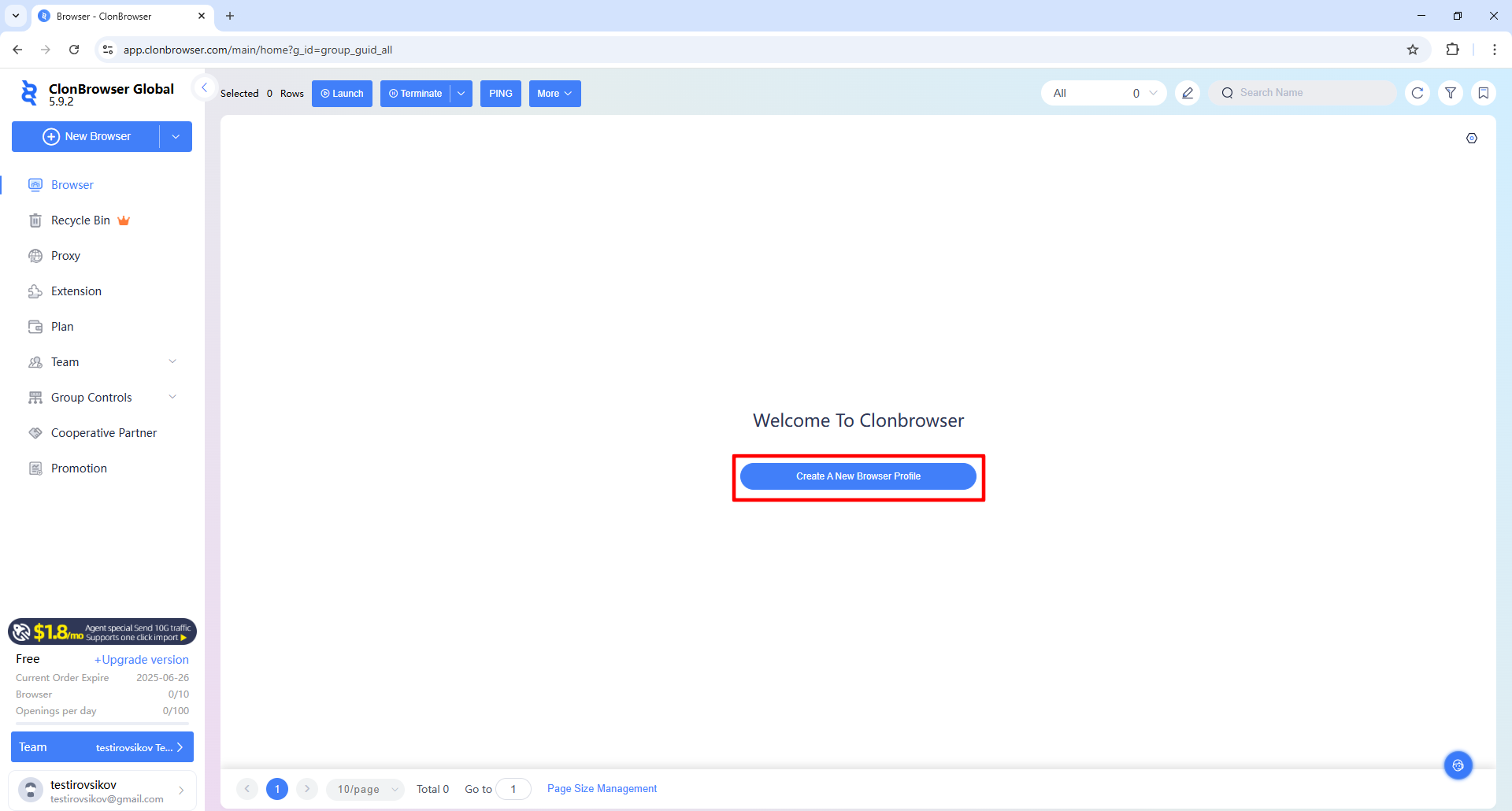 91HTTP代理在 ClonBrowser浏览器上设置动态不限量代理教程