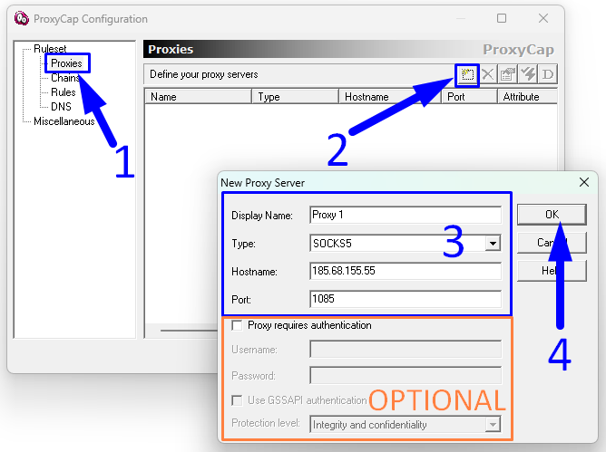 91HTTP代理在ProxyCap设置动态不限量代理教程