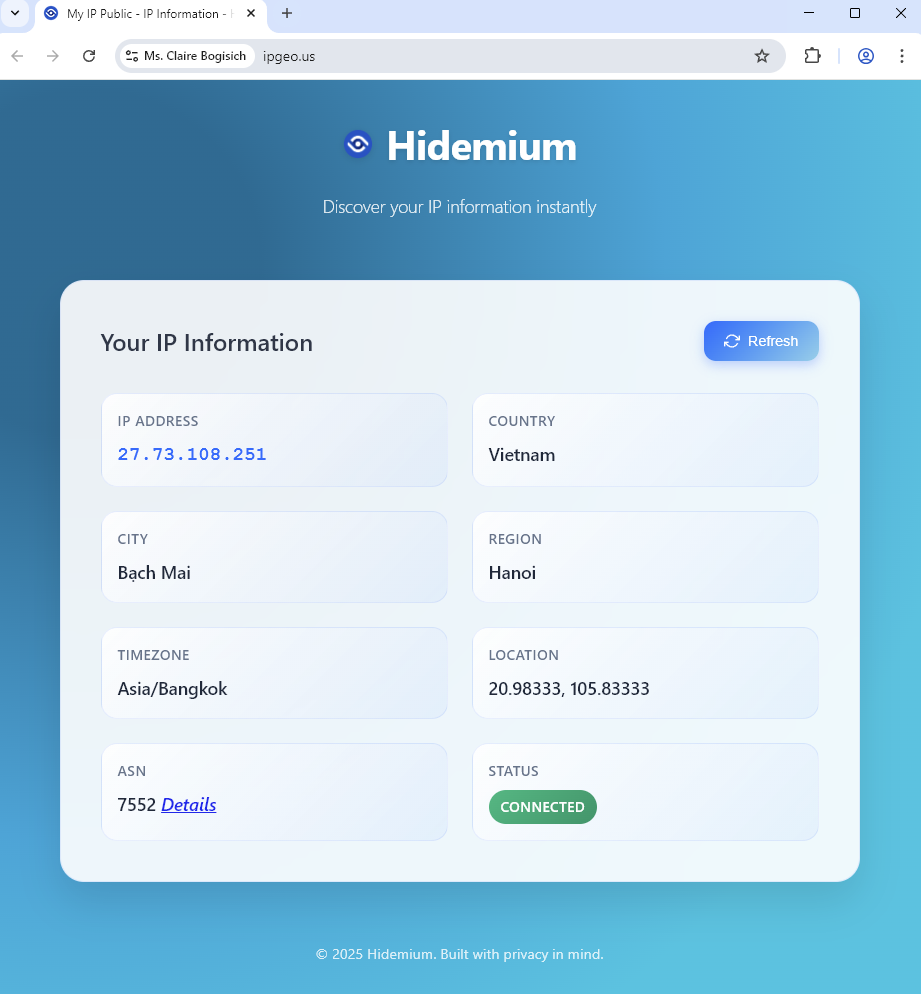91HTTP代理在Hidemium指纹浏览器上设置动态不限量代理教程
