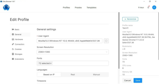 91HTTP代理在Octo Browser浏览器上设置动态包量代理教程