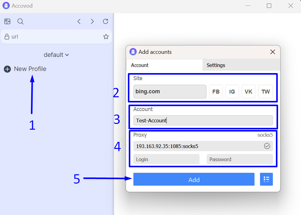 91HTTP代理在Accovod浏览器上设置动态不限量代理教程