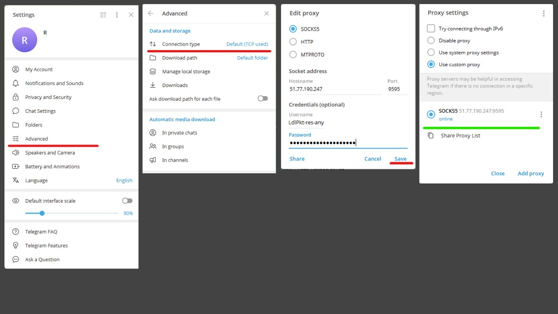 91HTTP代理在Telegram设置动态不限量代理教程