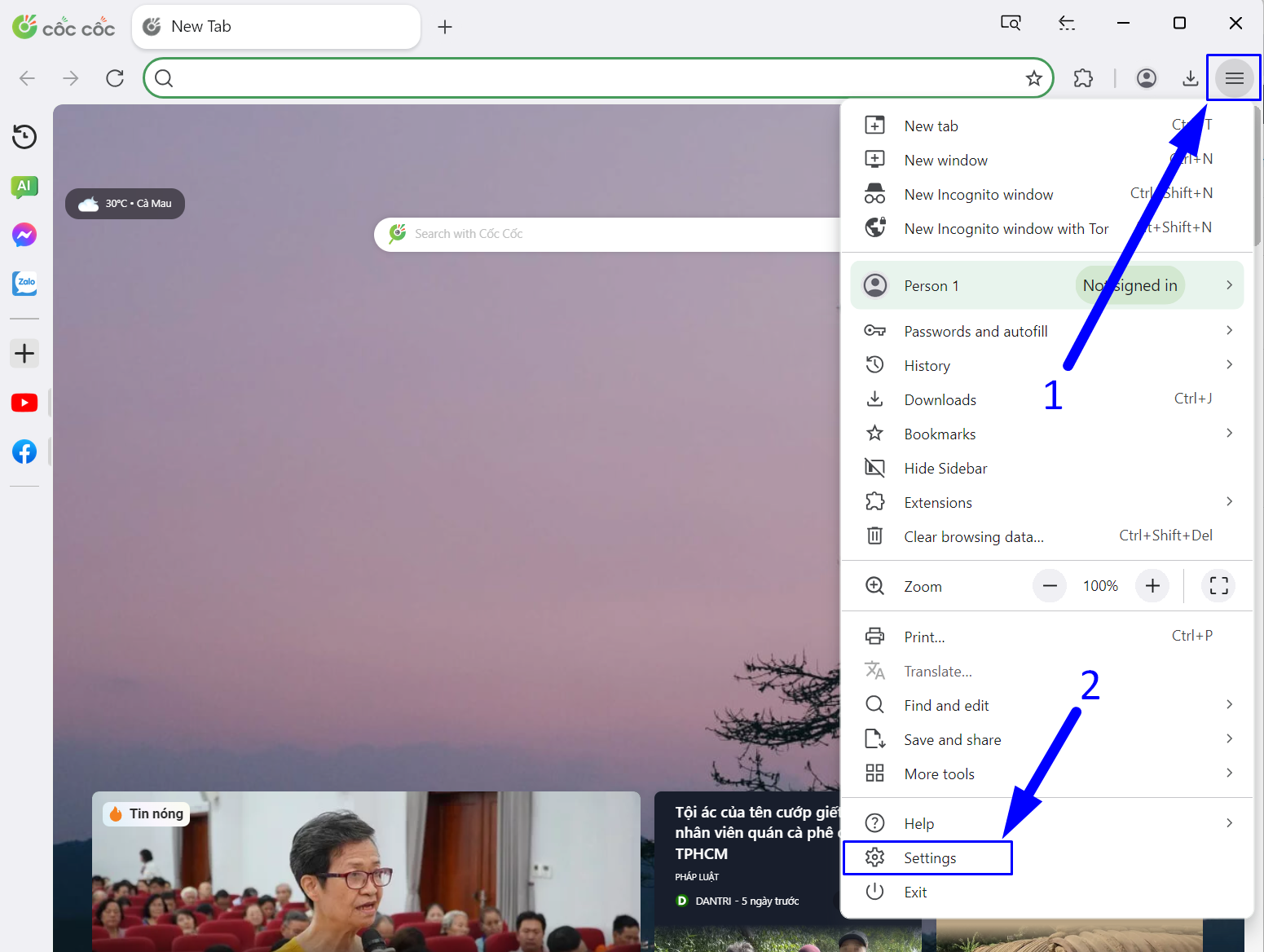 91HTTP代理在 Cốc Cốc 浏览器设置动态不限量代理教程